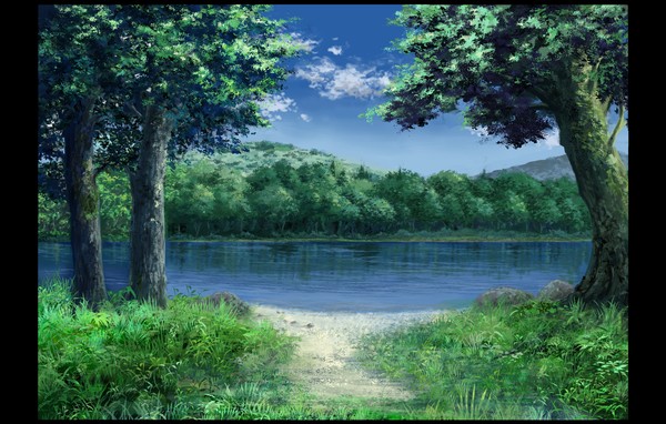 湖畔のキャンプ場
