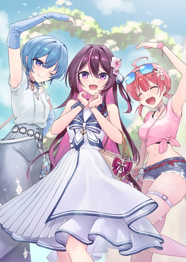 3人でハートポーズ!🤍