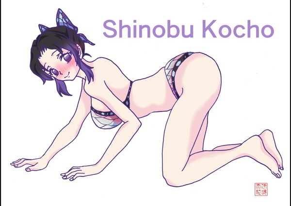 水着の、しのぶさん(カラー版）✨