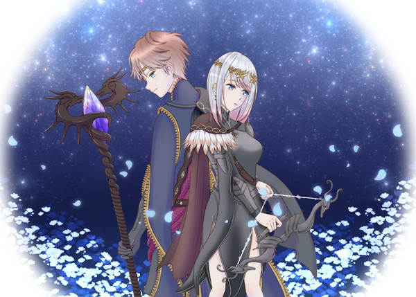星空の下で