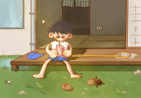 夏日捕蟲/夏の日、虫取り！
