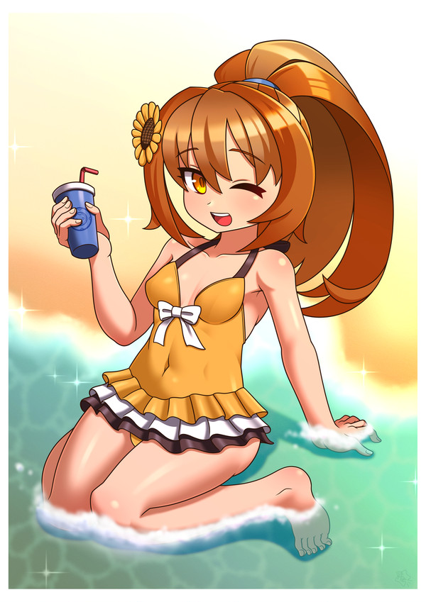 水着コハクちゃん！