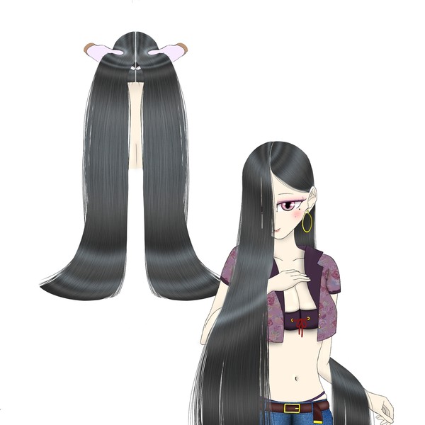 黒髪ワンレンっ娘の剃髪/New OC's headshave 2