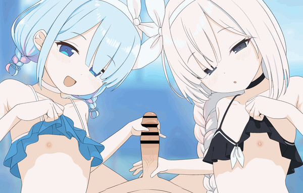 アロナ、プラナ、先生の水鉄砲で遊んでくれないか?