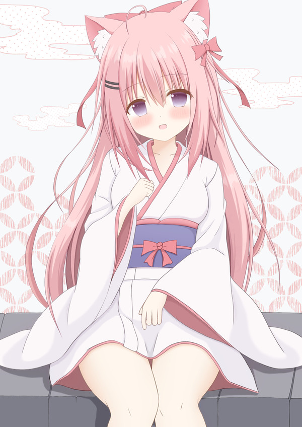 お座り猫耳さん