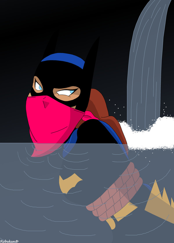 Batgirl in underwater peril