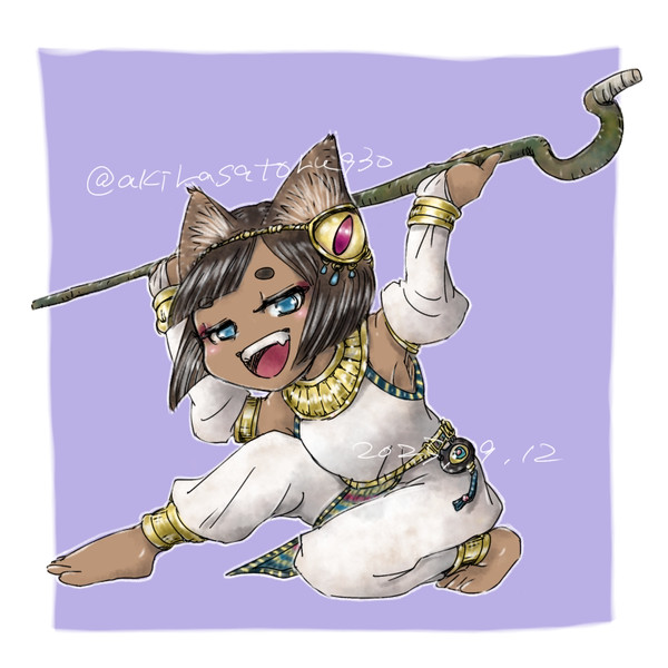 褐色エジプト猫耳…