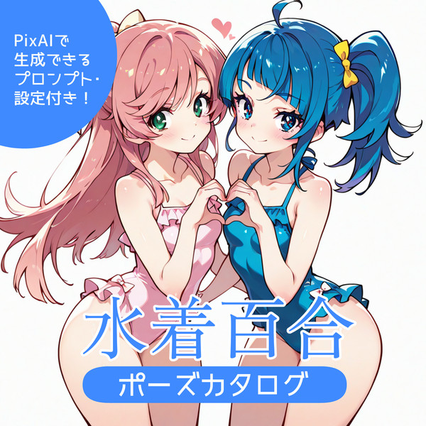 ソラまし水着百合ポーズカタログ