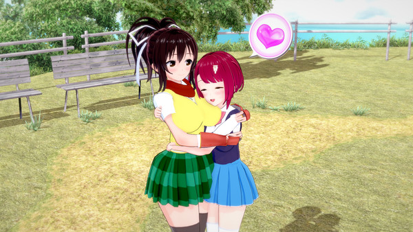Mamori hugging Asuka