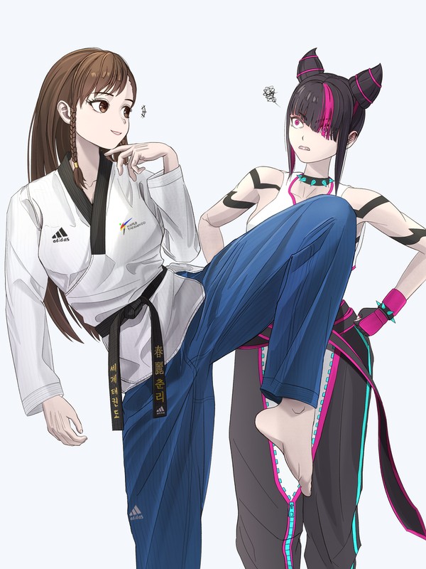 Chun-Li in Taekwondo uniform