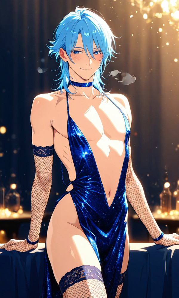 すんごいパーティードレスを着てる美少年たち