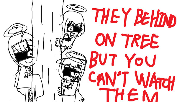 THEY HIDE ON BACK