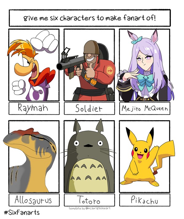 Six Fanarts Challenge