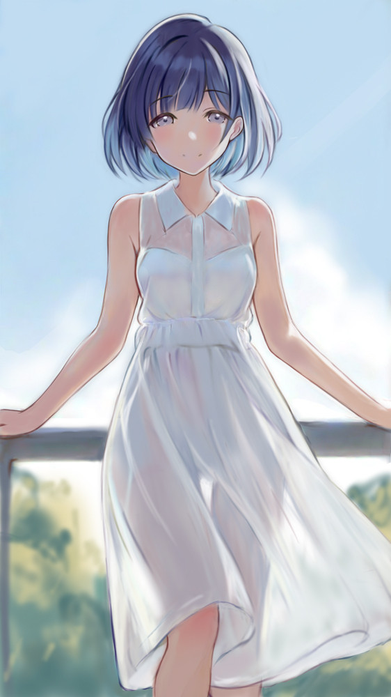 白ワンピ美鈴ちゃん描いた。