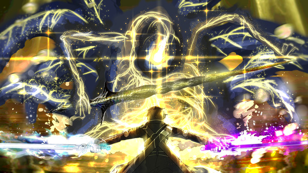 Black Swordsman vs Golden Beast
