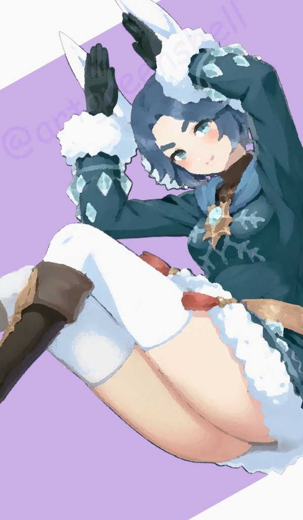Ice Dominiel - Bunny Pose