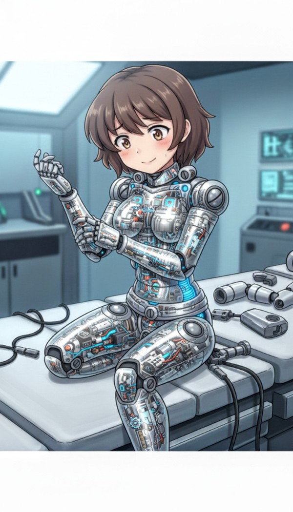 美亜ちゃんサイボーグボディになる(自分の絵をAIに食わせました)