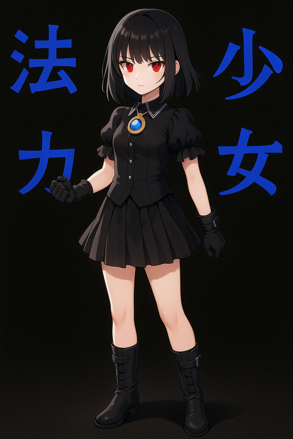 石人１１話法力少女②襲撃AIに扉絵を美少女に描きなおしてもらった