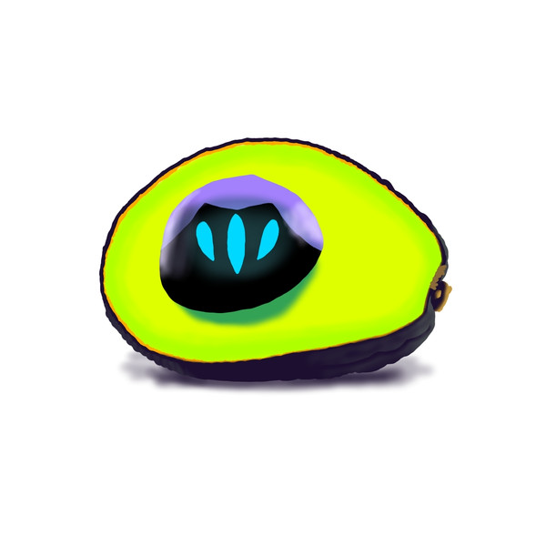 アボカドに埋もれたオーメン🥑