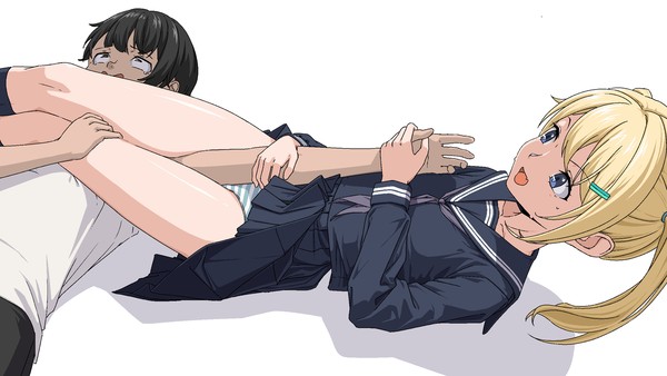 金髪ちゃんの腕ひしぎ十字固め
