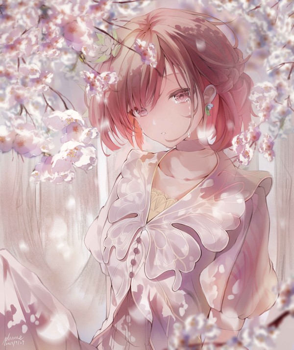 余花にみとれて