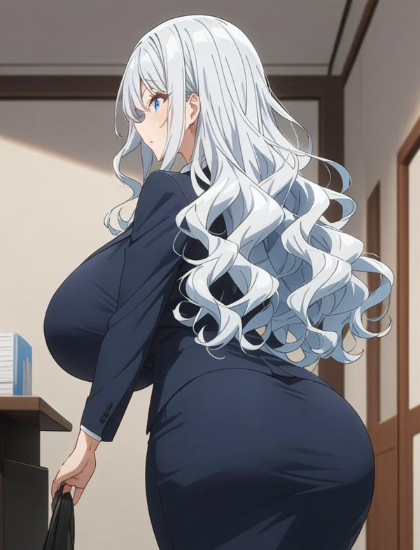 銀髪OLさん100