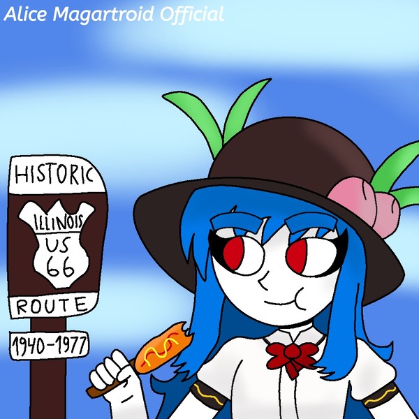 Tenshi Eating a Corndog meme