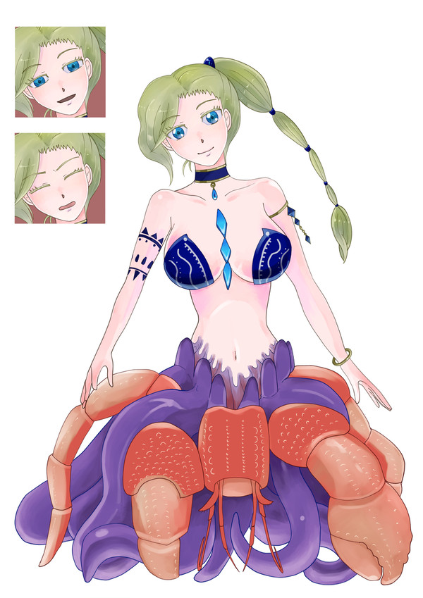 甲殻触手女性立ち絵