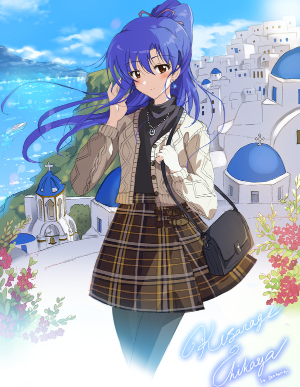 Kisaragi Chihaya in santorini