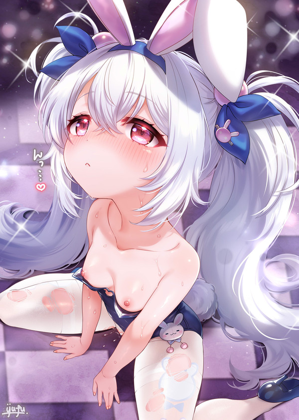 【差分5枚】舌でぺろぺろご奉仕するウサギちゃん、、、🐇💕