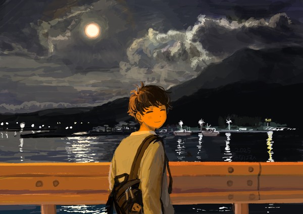 月の晩