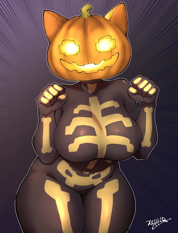 Fortnite pumpkin cat
