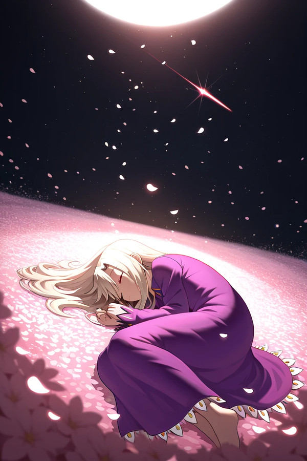 眠りに導く睡眠絵　花の眠り姫