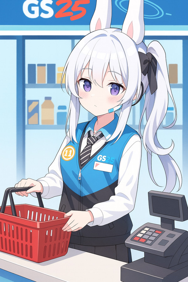 GS25コンビニで働くミヤコ