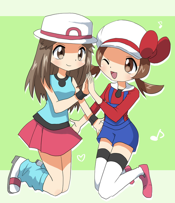 リーフちゃんとコトネちゃん
