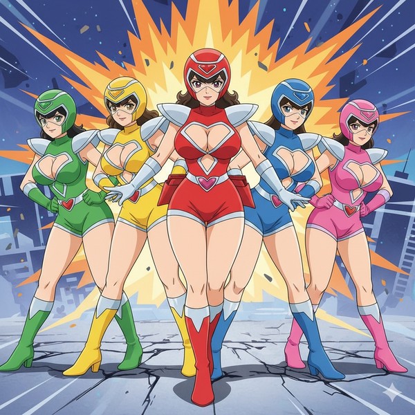 爆乳戦隊パイレンジャーのスピンオフに登場する戦士たち