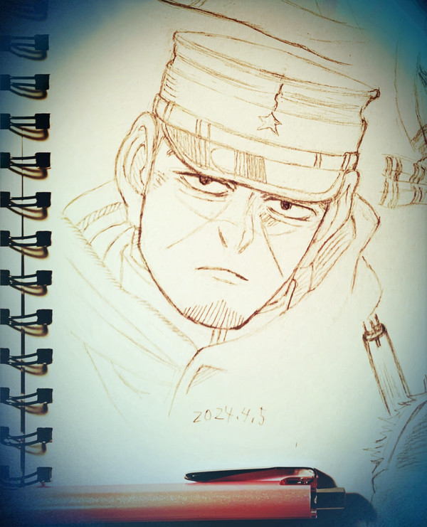 10/11 月島軍曹描きました