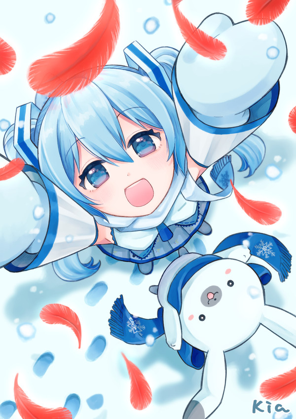 雪ミク 赤い羽根共同募金イラコン応募作品