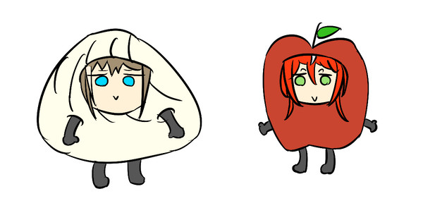 meat bun & apple