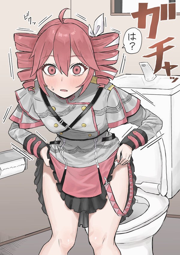 トイレに侵入されるテトさん