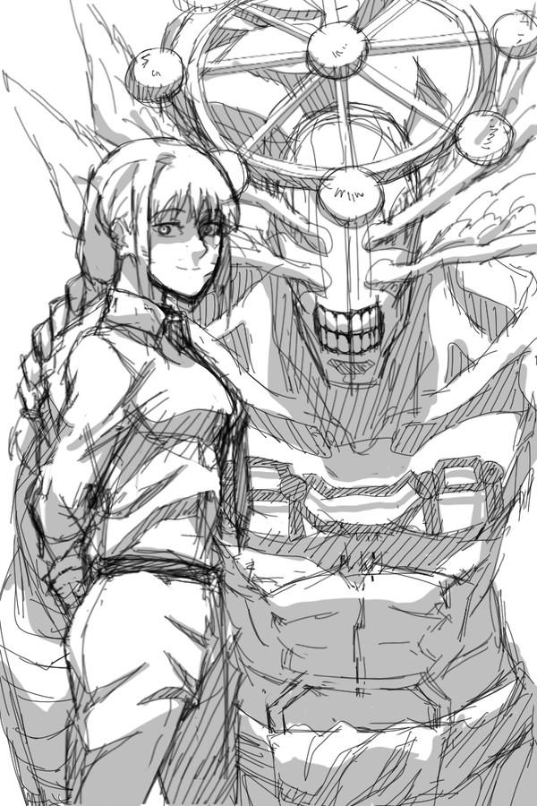 Makima &Mahoraga sketch