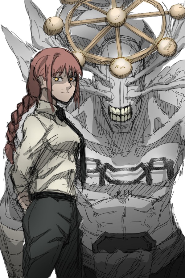 Mahora & makima color sketch