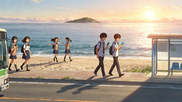 海辺の学校の放課後