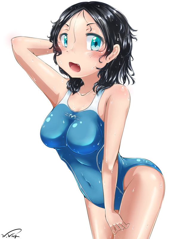 競泳水着の女の子