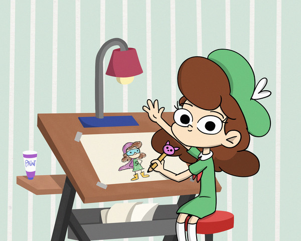 Snickerdoodle likes to draw