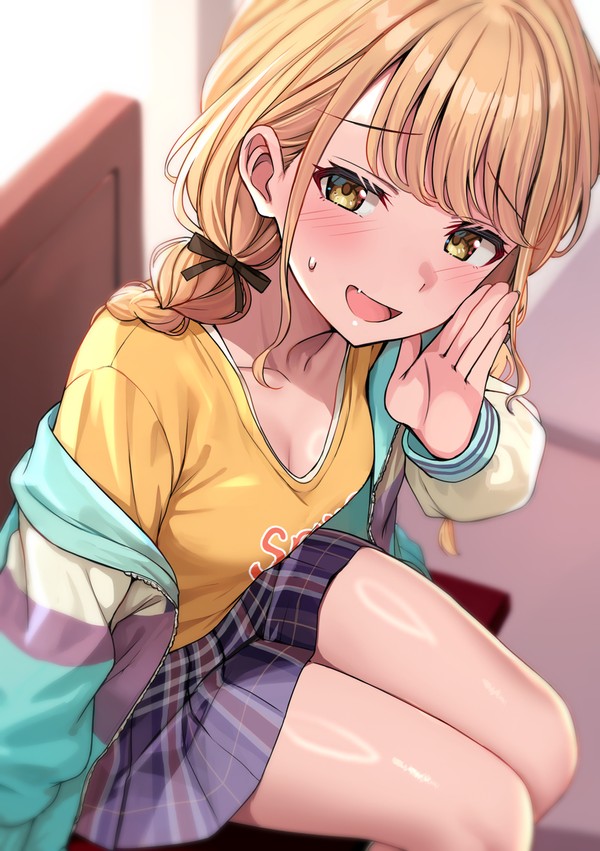 「その…チラ見してるのバレバレですよ…?」 - 1/1