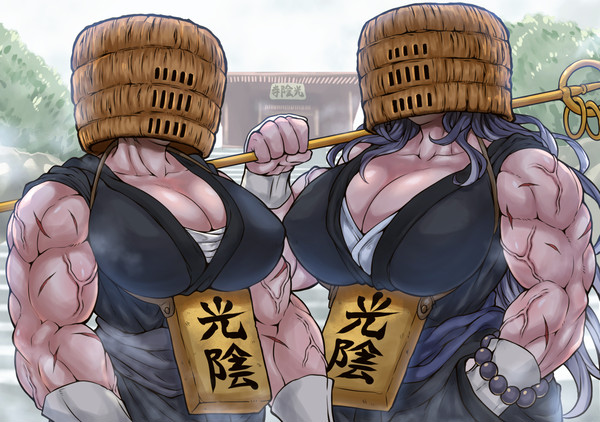 ムキムキな虚無僧の女の子達