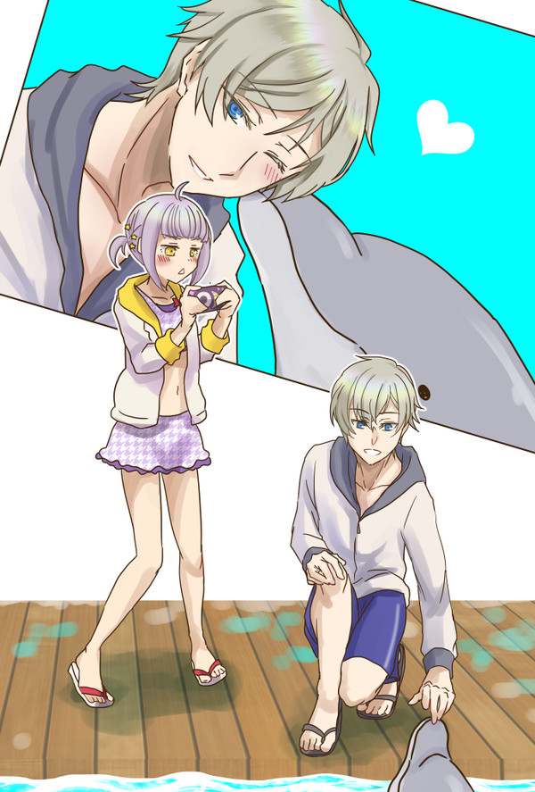 イルカ相手に