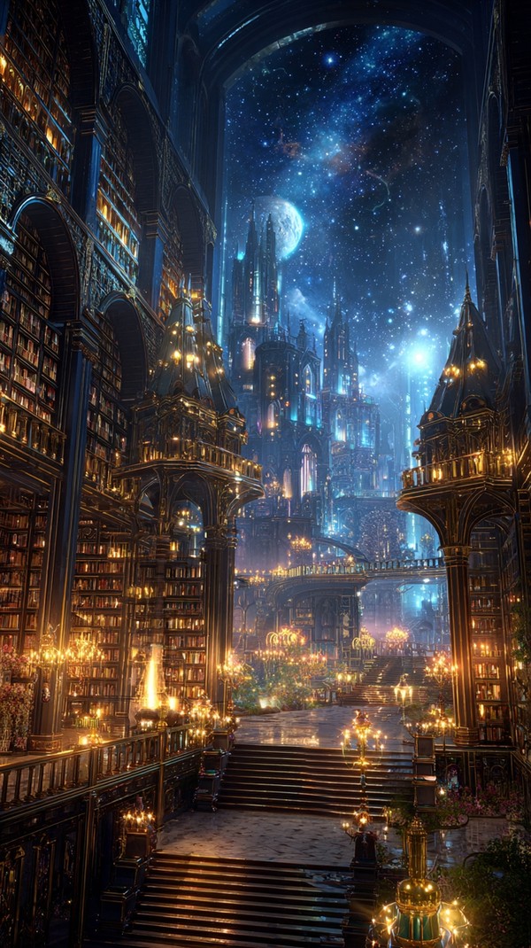 幻想風景シリーズ④：宇宙図書館