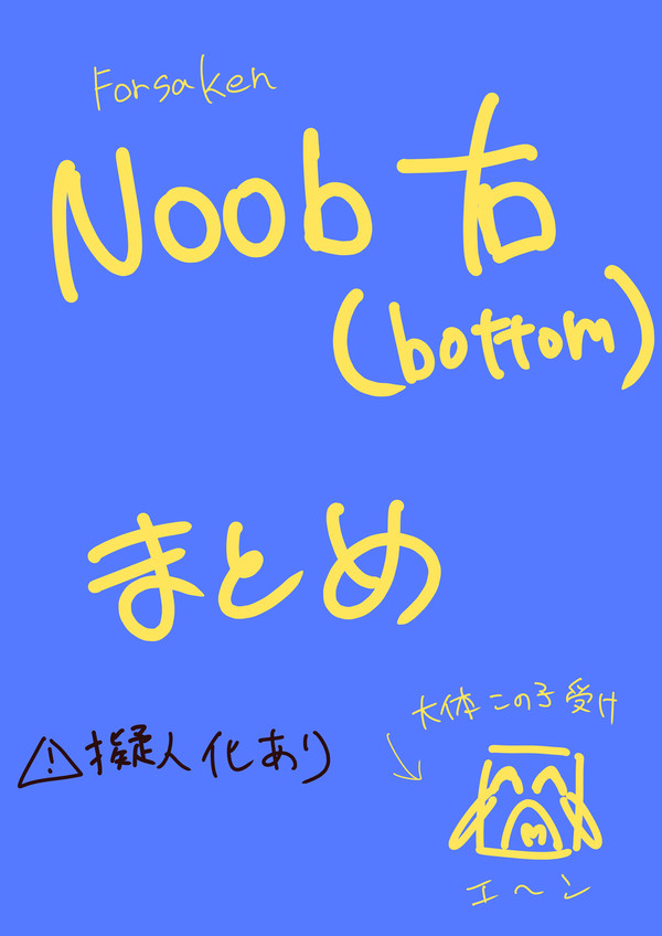 Forsaken Noob右(受け)絵 まとめ⚠️擬人化あり